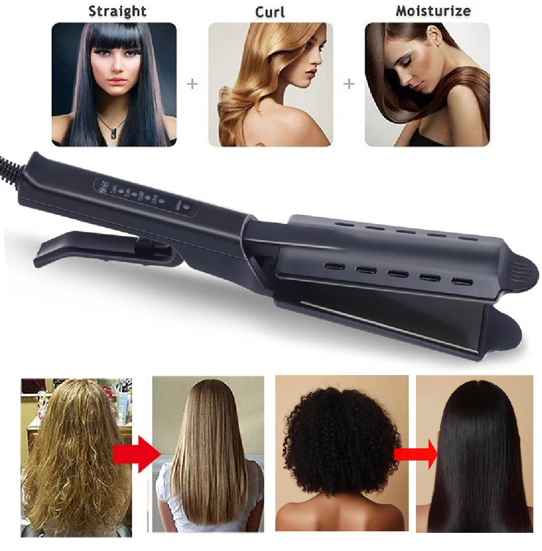 Ceramic dual-barrel hair waver with anti-scald silicone tip