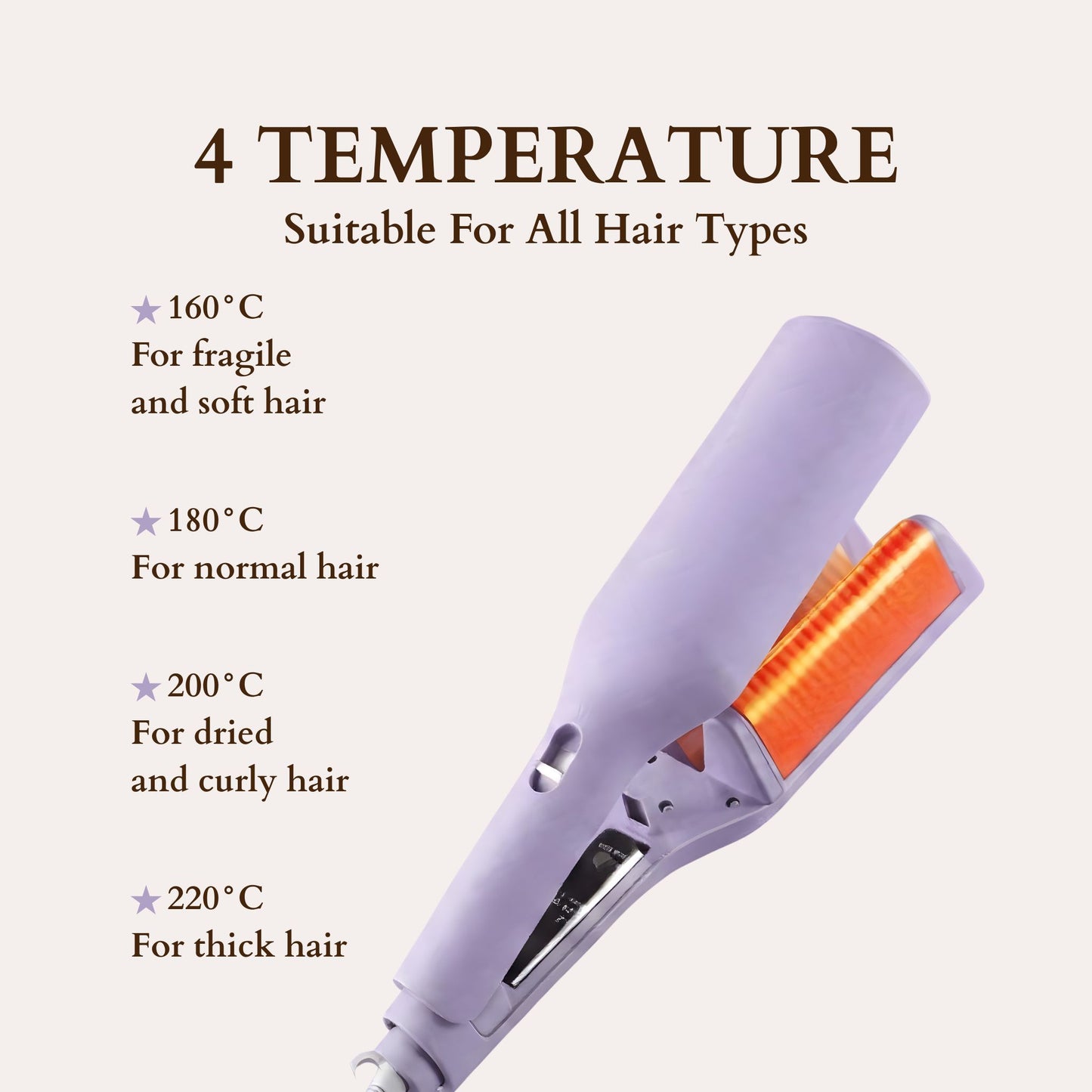 32mm French curling iron. Professional waves