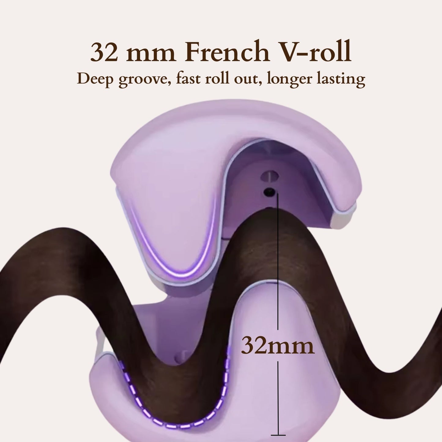 32mm French curling iron. Professional waves
