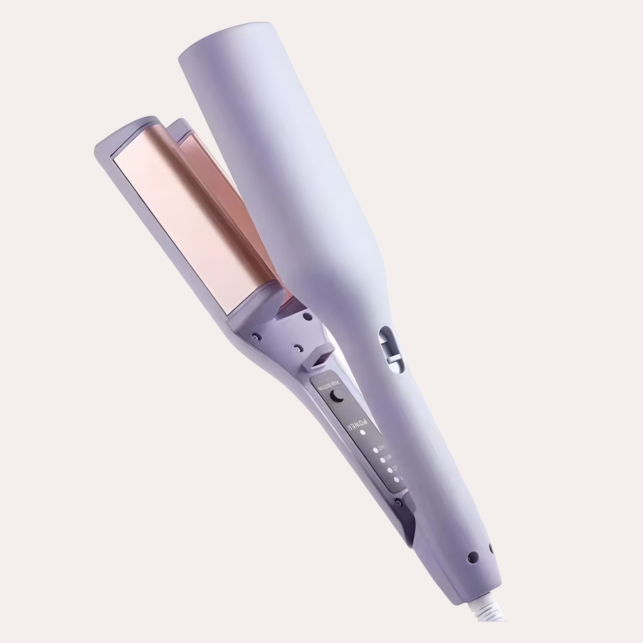 Ceramic dual-barrel hair waver with anti-scald silicone tip