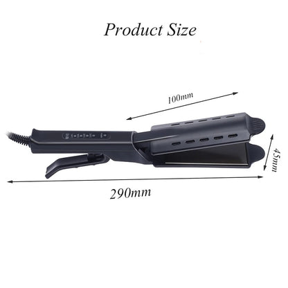 Ceramic dual-barrel hair waver with anti-scald silicone tip