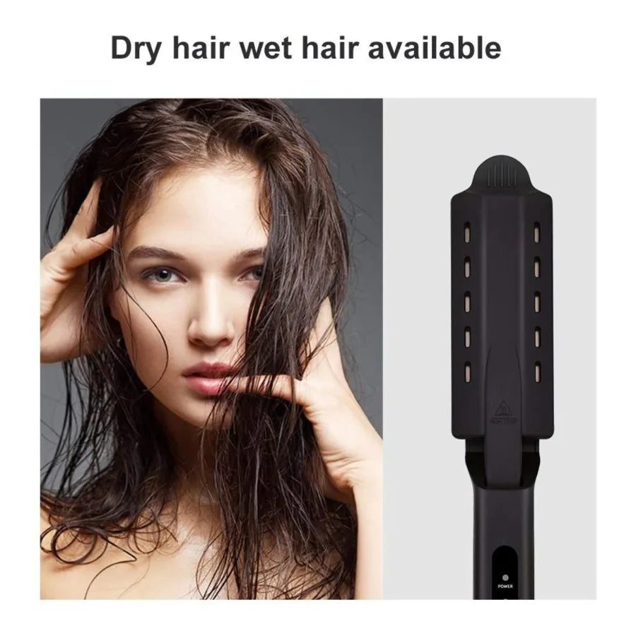 Wide-Panel Ceramic Flat Iron | Instant Straight & Shiny Hair
