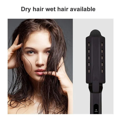 Wide-Panel Ceramic Flat Iron | Instant Straight & Shiny Hair