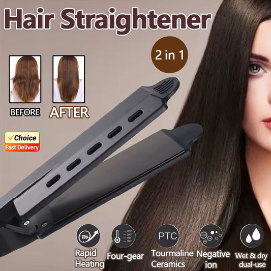 Portable Hair Curler & Straightener