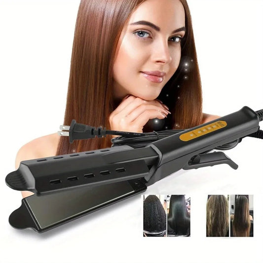 Wide-Panel Ceramic Flat Iron | Instant Straight & Shiny Hair