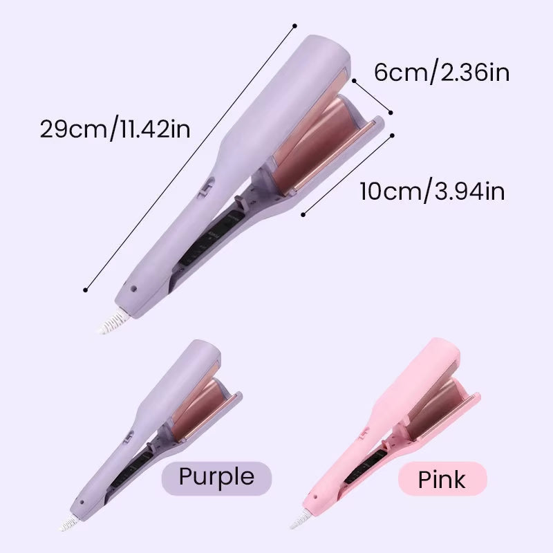 32Mm French Hair Curler Wave Professional Egg Roll Hair Curling Iron Corrugated Wavy Styler Fast Heating Volumizing Styling Tool