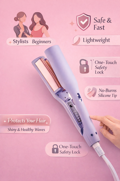32mm French curling iron. Professional waves