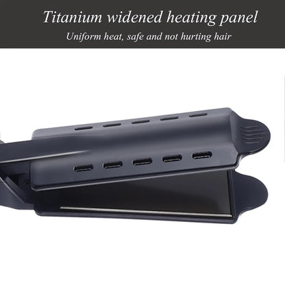 Ceramic dual-barrel hair waver with anti-scald silicone tip